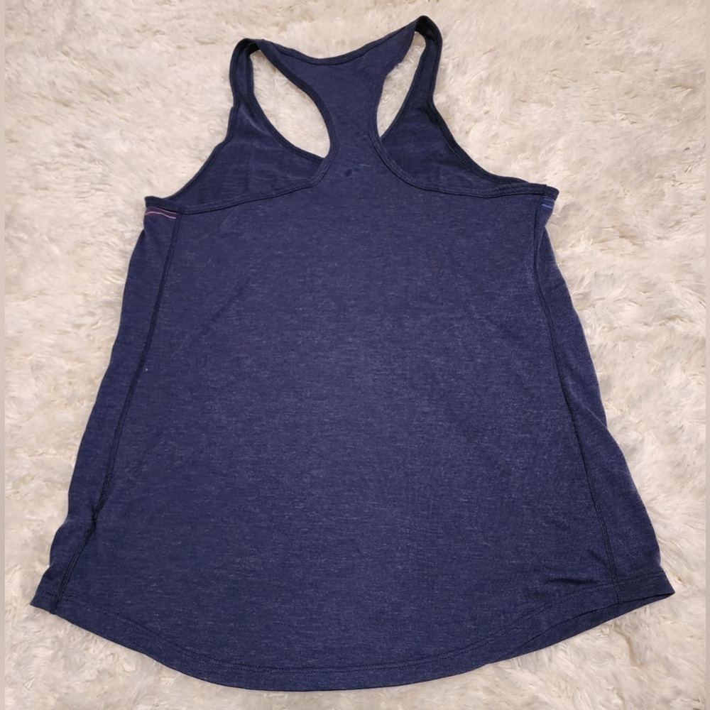 BROOKS Women's Distance Graphic Racerback Blue Athletic Tank Sz. Medium EUC - Picture 3 of 5